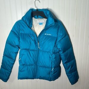 Columbia Jacket Puffer New Blue Turquoise XS X Small XSmall